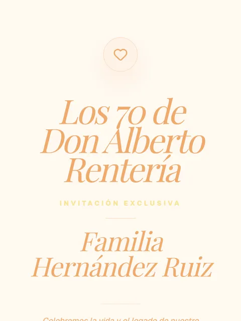 Diseño de invitación Golden Hour en un celular